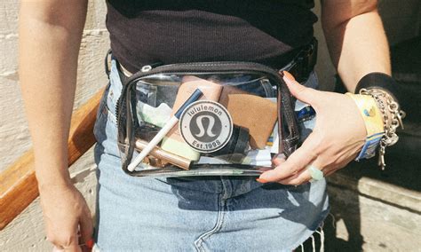 lululemon clear crossbody bag.